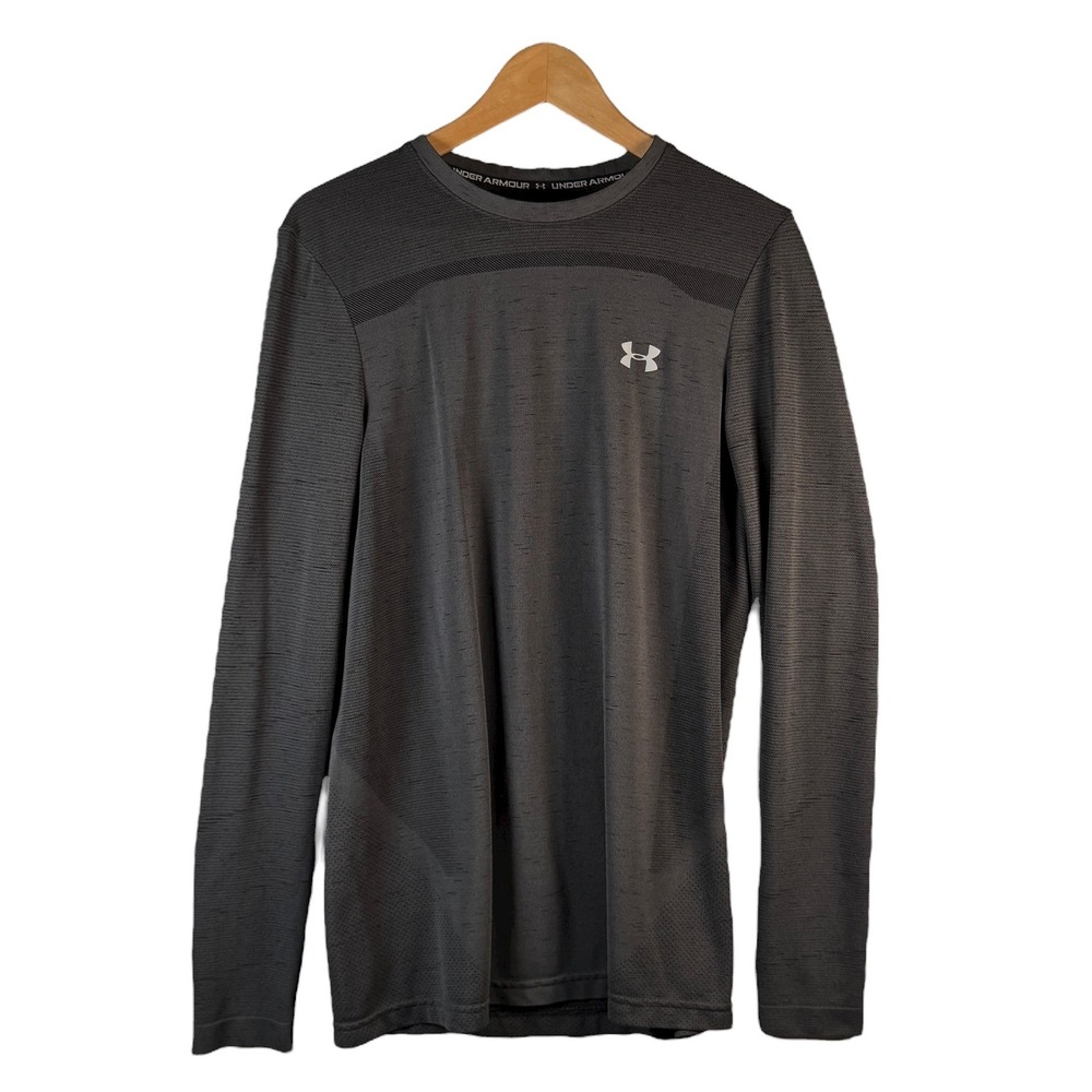 Under Armour Men's M Gray Fitted Long Sleeve Performance Shirtβ Minimalist